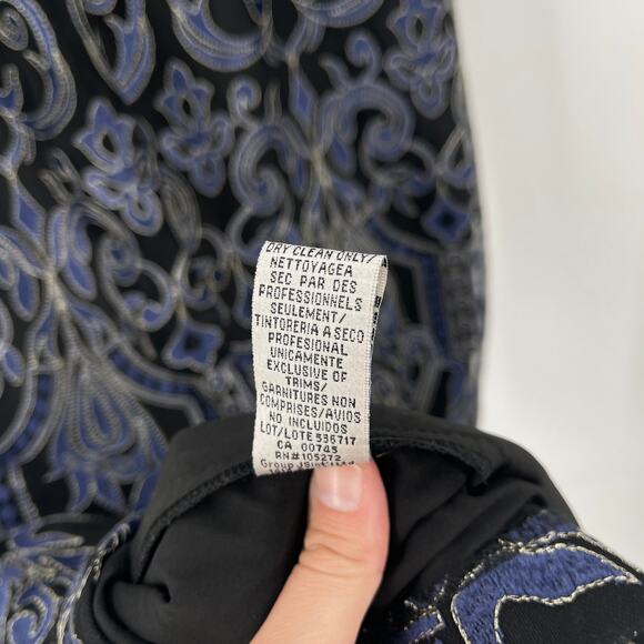 JS Collections Formal Gown Womens 6 Blue Lace Floor Length Evening Wedding - Picture 12 of 12